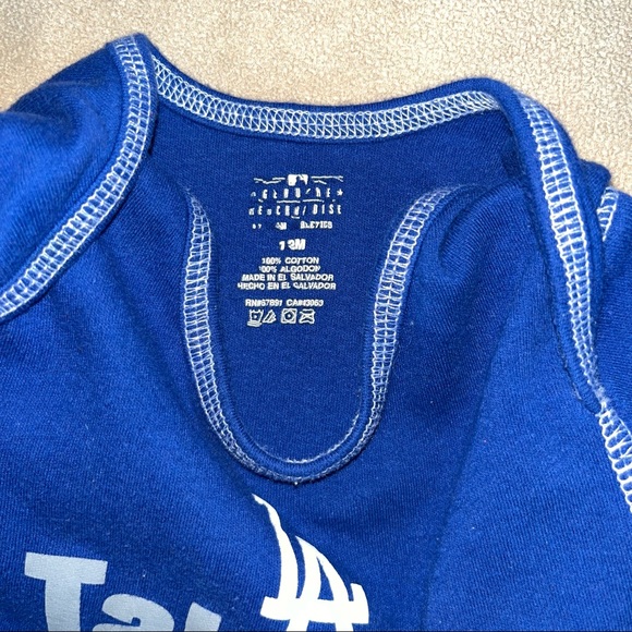 LA Dodgers Baby Bodysuit 12 Months MLB Blue One Piece Baseball Outfit. - Picture 3 of 3
